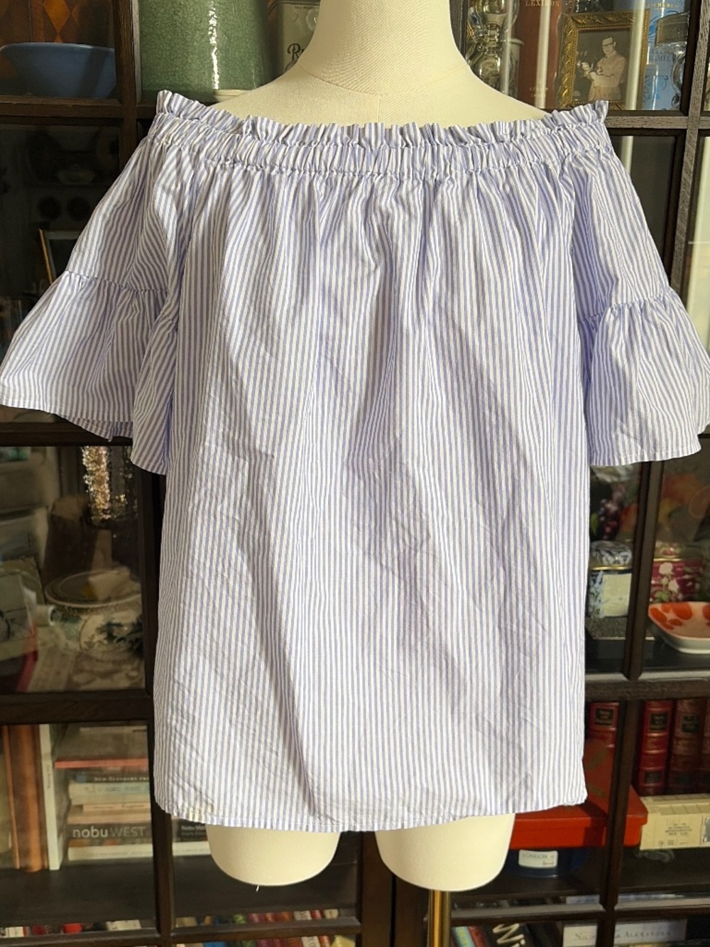 Kate Spade Off The Shoulder Stripe Top medium